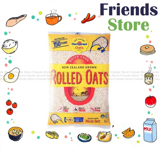 [4126L5L1] HARRAWAYS - Rolled Oats 快熟麥片(1000g X 1)  (Parallal Imported/Packing Randomly Distribued)