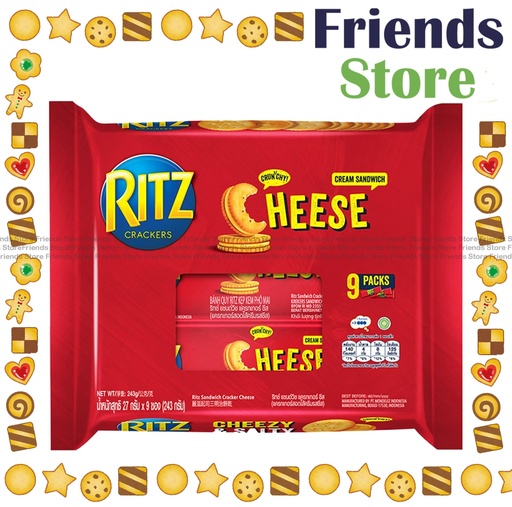 [4NO6] RITZ - Sandwich Cracker Cheese Flavour 243g (27g X 9)