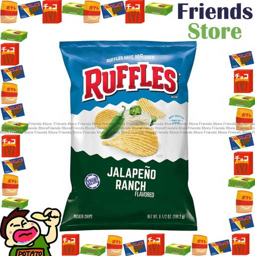 [4007633B9D] RUFFLES - 墨⻄哥辣椒味及⽥園沙律醬味波浪薯片 (184.2克 X 1)