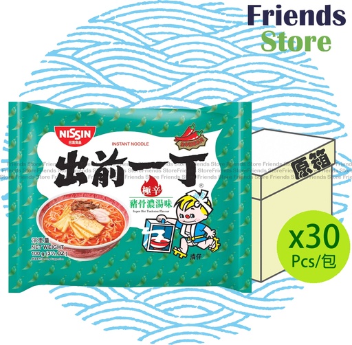 [400115PF] NISSIN - [Full case] Demae Iccho Japan Local Ramen Series Super Hot Tonkotsu Flv Instant Noodle (100g X 30)