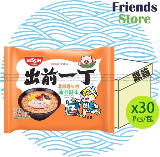 [400115RF] NISSIN - [Full case] Demae Iccho Japan Local Ramen Series Hokkaido Miso Tonkotsu Flv Instant Noodle (100g X 3