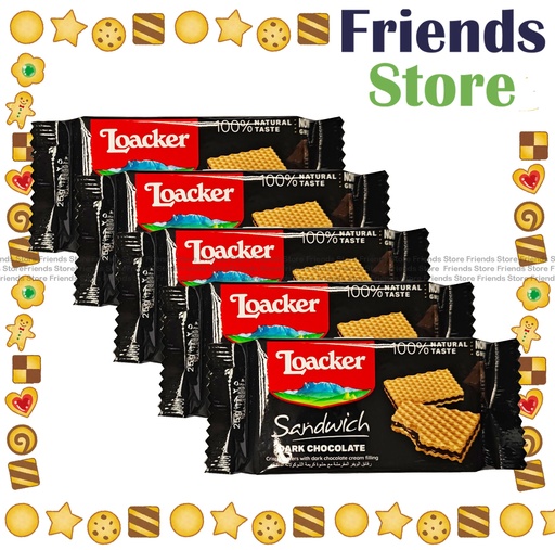 [4TM2H1] Loacker - 萊家 黑 朱古力威化(25g x 5包)