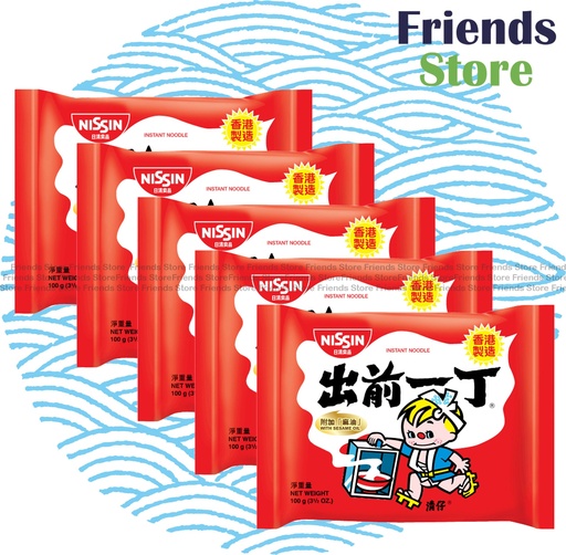 [400115AA] 日清食品 - (港版) 出前一丁麻油味即食麵  (100克 X 5) 