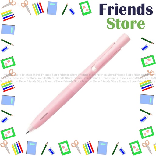 [12104D1] Zebra 斑馬牌 - bLen Single-Colour Emulsion Ink Ball-point Pen 0.5mm Light Pink Barrel-Black Ink  (B-BAS88-LP)