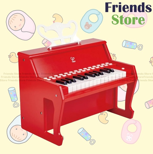 [50919C] Hape - Learn With Lights Piano | Red | Music Toys | E0628