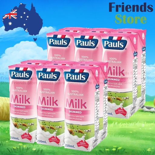 [4004421D] Pauls - <細盒裝> Skimmed Milk (Red)  (250ml X 6 X 2)