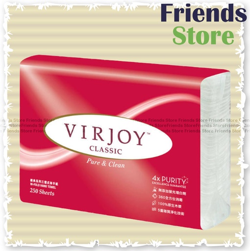 [130165R] VIRJOY - Classic M-fold Paper Towel (250s/pack) (紅色)