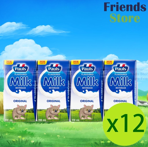 [4004421HF] 保利 - [原箱] <迷你裝>原味 牛奶 飲品  (藍) (110毫升 X 4 X 12)