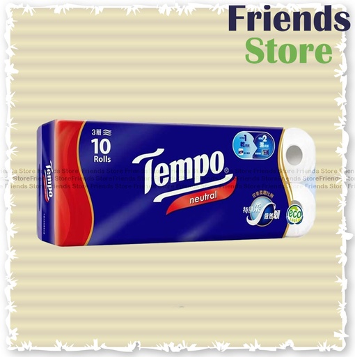 [13031G1BA] Tempo - (10卷裝) 3 Ply Tissue Rolls (Neutral 天然無味) (packing randomly distributed)