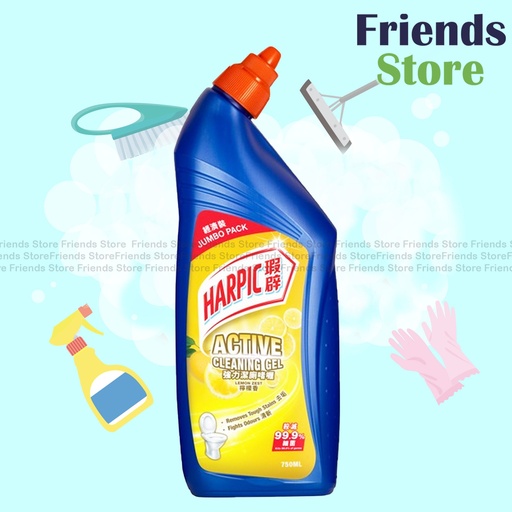 [HP001] Harpic - Jumbo Pack Active Cleaning Gel - Lemon Zest (750ml)