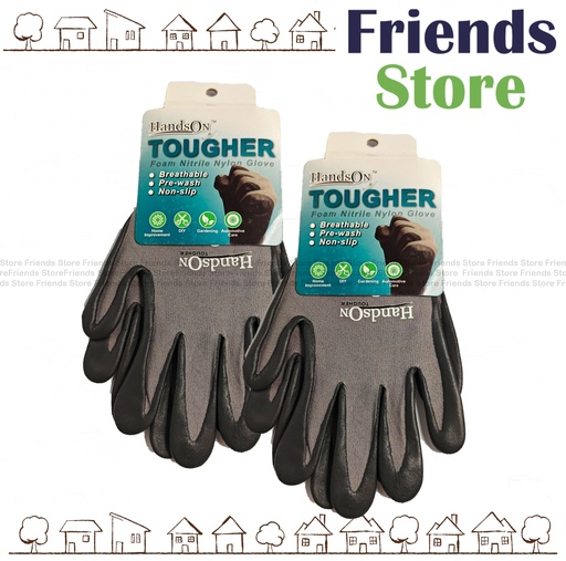 [GTHS1] HandsON - Tougher Anti-skid Safety Gloves (Grey / Size M) X 2
