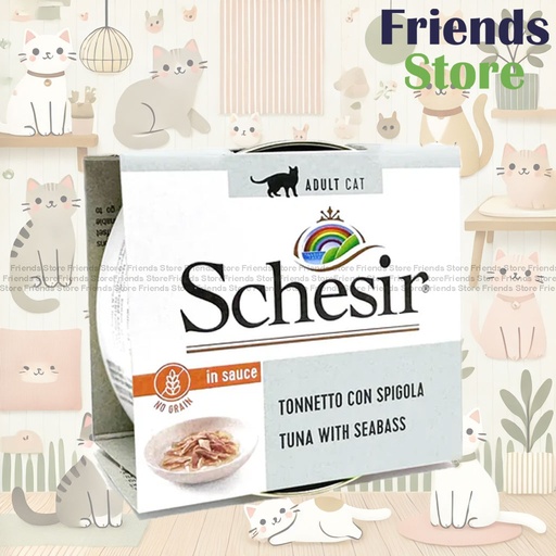 [SCH164643] Schesir - 4564 tuna; perch; thick soup; cat staple food cans; 70g; growing and healthy; canned cat food