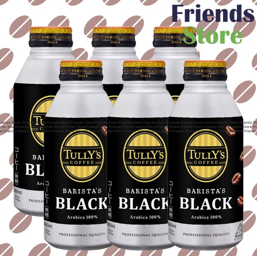 [4130NR] 伊藤園 - Tullys 100%阿拉比卡黑咖啡 (390毫升 X 6)  (平行進口)