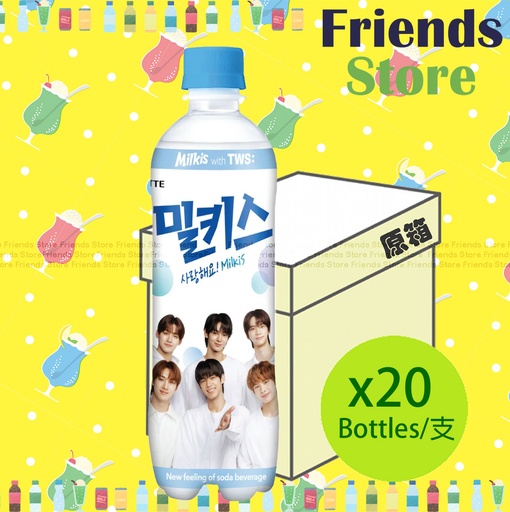 [400790AF] 樂天 - [原箱] <中國版> Milkis 樽裝 忌廉溝鮮奶 (500毫升 X 20)