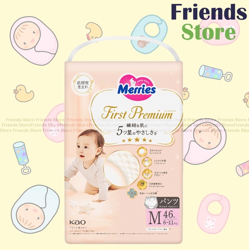 [500007] Merries - FIRST PREMIUM 學習褲中碼46片(396549)(新舊包裝隨機發送)