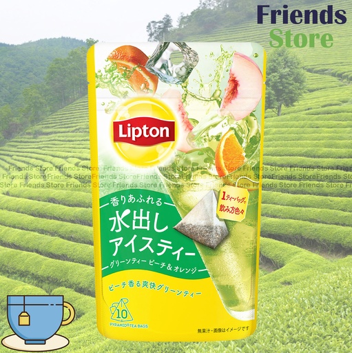 [LT006] 立頓 - 日本冷泡蜜桃橙香綠茶 茶包 10片裝 