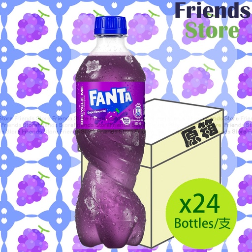 [400759GGF] 芬達 - [原箱] 樽裝 提子味汽水 (500毫升 X 24)