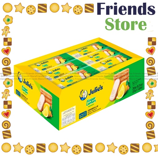 [4126G4] Julie's - Finger Lemon Flavoured Cream Sandwich Biscuits 264g (22g X 12s) 