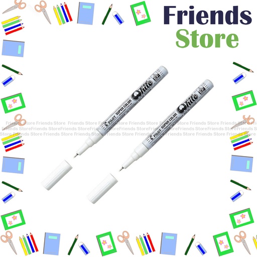[124054A] PILOT - Super Color FINE Permanent Marker SC-W-F WHITE X 2