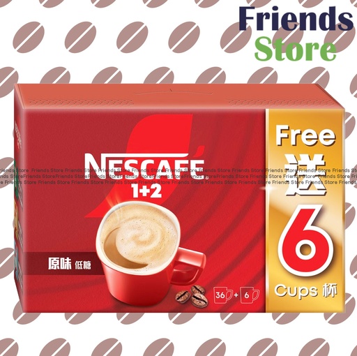 [4NES1E] NESCAFÉ - 1+2 Original Instant Coffee Mix (Low Sugar) (36+6 sticks)