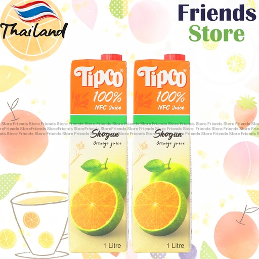 [4TM2V] Tipco - 泰國100% 青橙汁 - 非濃縮還原 (1公升 X 2)