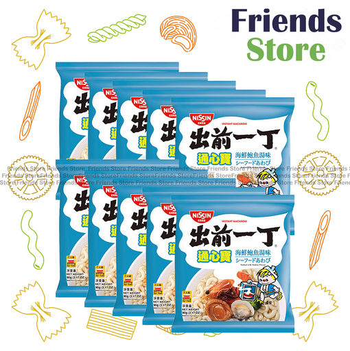 [4YSH5] Nissin - Demae Iccho Macaroni Seafood with Abalone Flavour (90克 X 10)