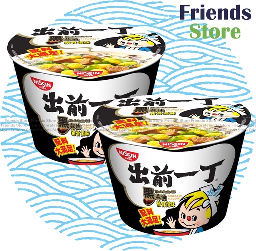 [400114G7] Nissin - Demae Iccho <Bowl碗麵> Noodles Black Garlic Oil Tonkotsu Flavour (105g X 2)