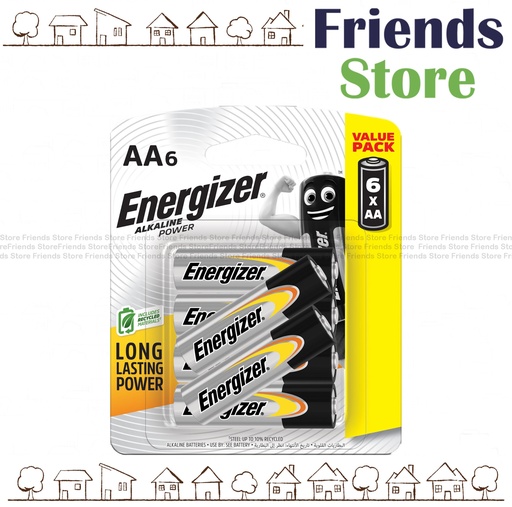 [12766EA] Energizer - Max Alkaline Battery AA 2A 6s  (Packing randomly distributed)