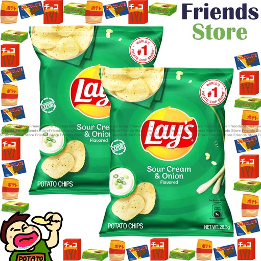 [4000215] LAY'S - Potato Chips Sour Cream & Onion Flavored (28.3g X 2)