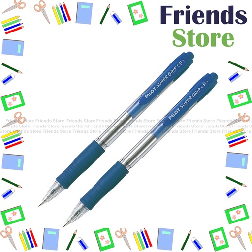 [124002] PILOT - 百樂牌 Super Grip 10R 按掣原子筆  0.7mm (BPGP-10R-F-L) 藍色 X 2