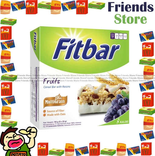 [4GZ10] Fitbar - 水果麥纖棒 食品 (22克 X 5條)