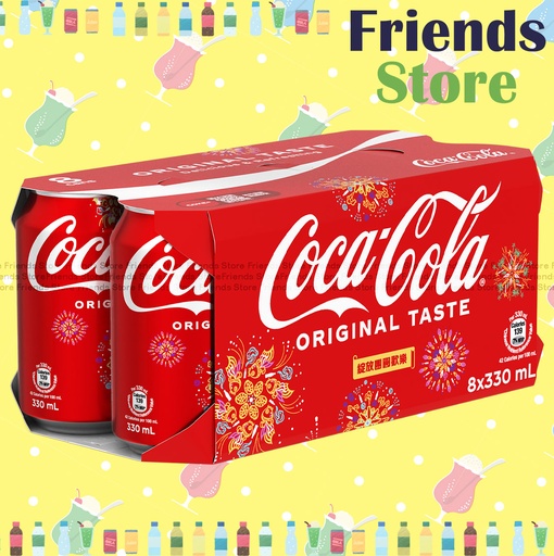 [400285] Coca-Cola - Cola Drink (330ml X 8) New/Old packing randomly distributed