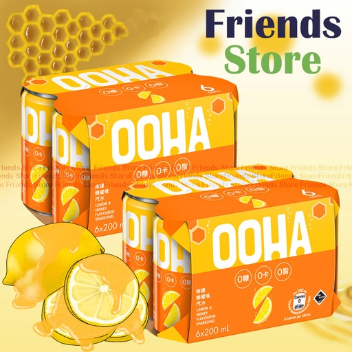[4004757QA] OOHA - (迷你罐裝) Lemon & Honey Flavoured Sparkling  (200ml X 6 X 2)