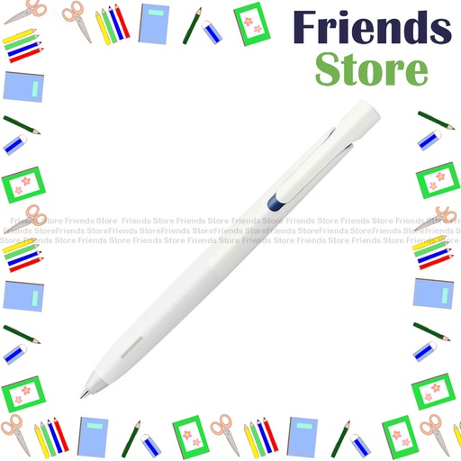 [12104B] Zebra 斑馬牌 - 日本製 Nendo 聯名 BLen 單色原子筆 0.5mm 白色筆桿藍色筆芯 (B-BAS88-BL)