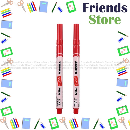 [REDNAME] Zebra 斑馬牌 - Name Pen 1.0mm Red [2pcs]