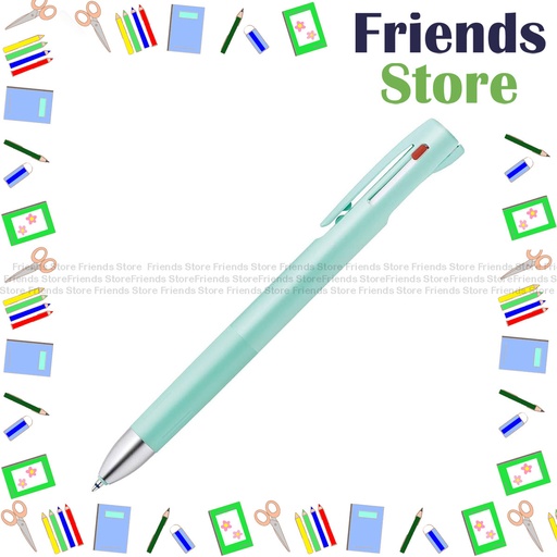 [12103] Zebra 斑馬牌 - Blen 3-Colour Emulsion Ink Ball-point Pen 0.7mm Mint Green Barrel (B-B3A88-BG)