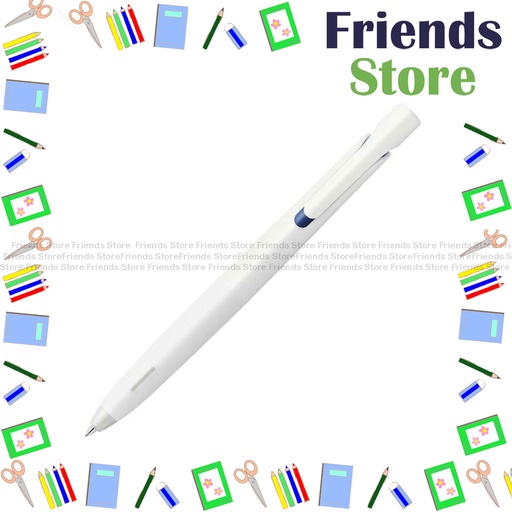 [12105B] Zebra 斑馬牌 - bLen Single-Colour Emulsion Ink Ball-point Pen 0.7mm White Barrel-Blue Ink  (B-BA88-BL)