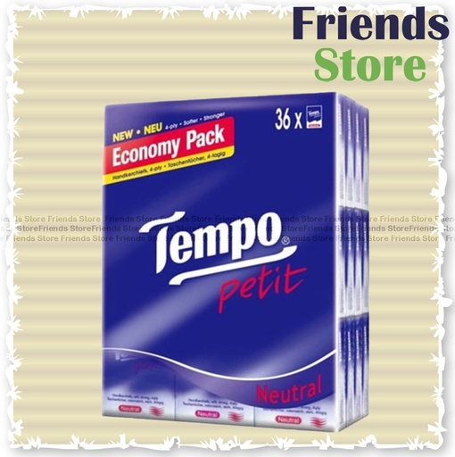[13031] Tempo - 得寶 迷你紙手巾 (天然無味) (7片 X 36包) (包裝隨機發放)