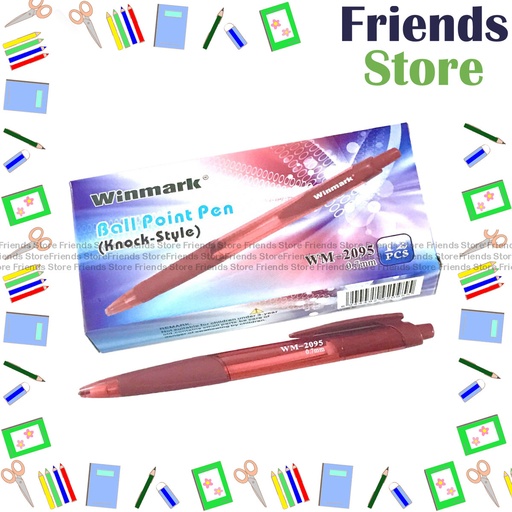 [WINRED] Winmark - Ball Point Pen WM-2095 (0.7mm/red) [12pcs/box]