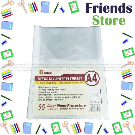 [GX307A] Godex - 11-hole COPY SAFE - A4  (50pcs/bag) GX-307A