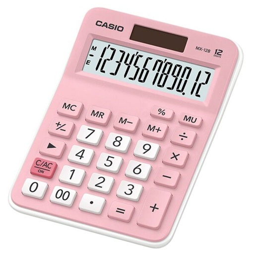 [35033B] CASIO - Mini Desk Type Calculator MX-12B-PK (Pink)