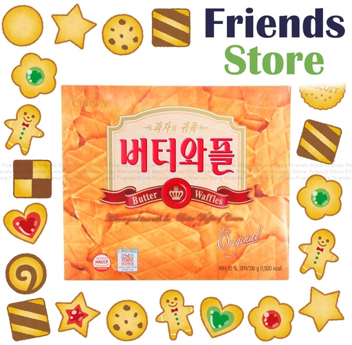 [4125H] Crown - Butter Waffles (12s/box)    (Parallel Imported Goods)BBD:15 SEP 2025 or after