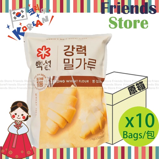 [4122MF] CJ - [Full Case] Korea Beksul Bread Flour (啡色) (1kg X 10)(Parallel Imported Goods)