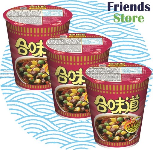 [400114W] Nissin - Regular Cup Noodles Spicy Beef Flavour (75g X 3)